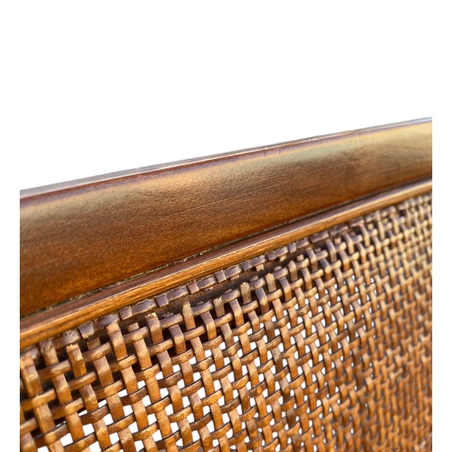 Edward Wormley Mid Century Modern Mahogany Cane Back Dining Chairs for Dunbar - Set of 6 For Sale - Image 11 of 16