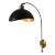 Luna Bella Wall Sconce - Weathered Brass, Matte Black, Plug-In For Sale