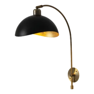 Luna Bella Wall Sconce - Weathered Brass, Matte Black, Plug-In