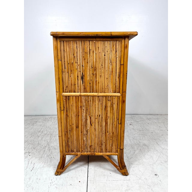 Vintage Baker Milling Road Pencil Reed Rattan Bamboo Chest of Drawers For Sale - Image 12 of 12