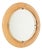 Round Salmon Glass Wall Mirror from Cristal Art, 1960s For Sale