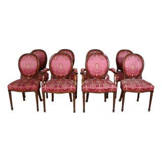 Antique Regency Revival Mahogany Dining Chairs, 1890s, Set of 8 For Sale