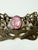 Victorian Antique Art Nouveau Sash Pin With Pink Center Stone C. 1900 For Sale - Image 3 of 5