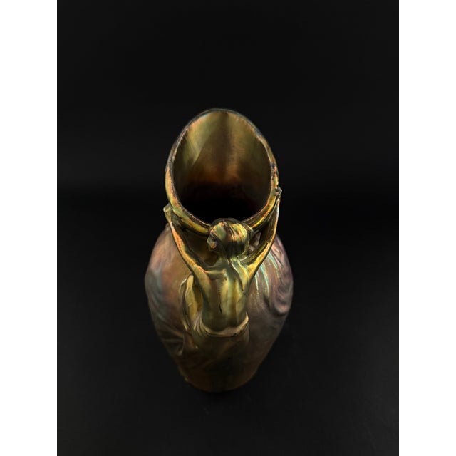 Gold Late 19th Century Ceramic Jug with Metallic Luster Glaze from Delphin Massier For Sale - Image 8 of 13
