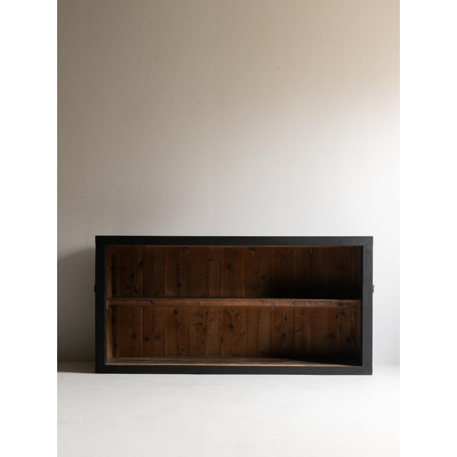 Black Japanese Antique Large Tansu 1860s-1900s / Sideboard Wabi Sabi For Sale - Image 8 of 18