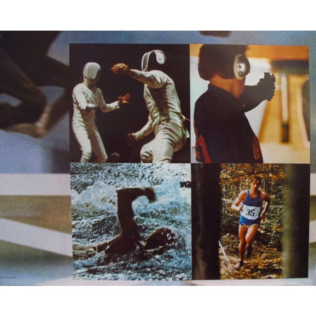 Figurative 1976 Montreal Olympics Poster, Pentathlon - Cojo For Sale - Image 3 of 6