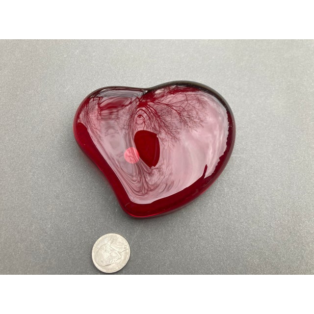 Red Elsa Peretti Tiffany & Co Red Heart Paperweight For Sale - Image 8 of 16