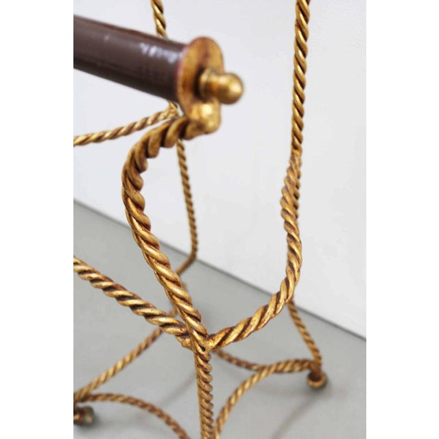 1970s Hollywood Regency Italian Gilt Metal Valet, 1970s For Sale - Image 5 of 14