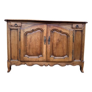 18th Century Louis XV Provincial Low Buffet in Fruit Wood For Sale