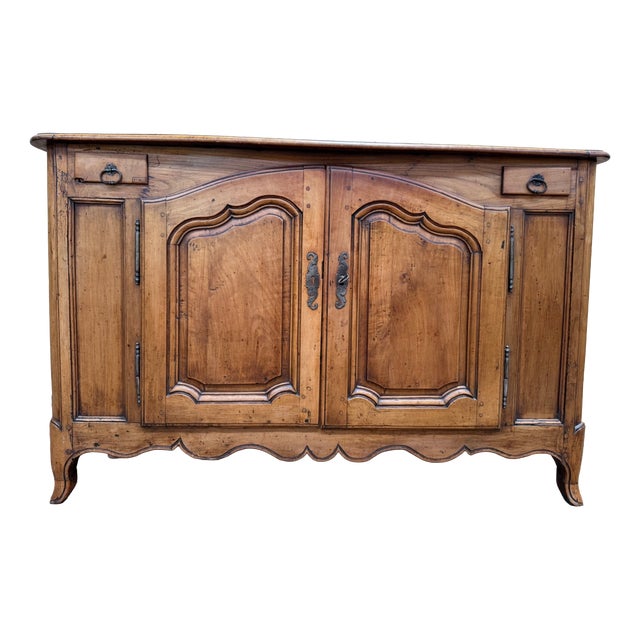 18th Century Louis XV Provincial Low Buffet in Fruit Wood For Sale