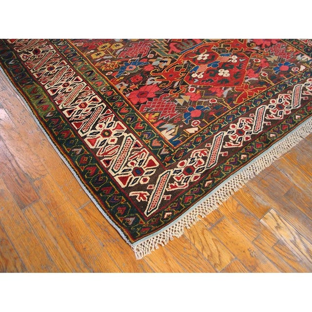 Superb Brown Ground Color With Geometric Design Antique Caucasian Zeychor Rug For Sale In New York - Image 6 of 8