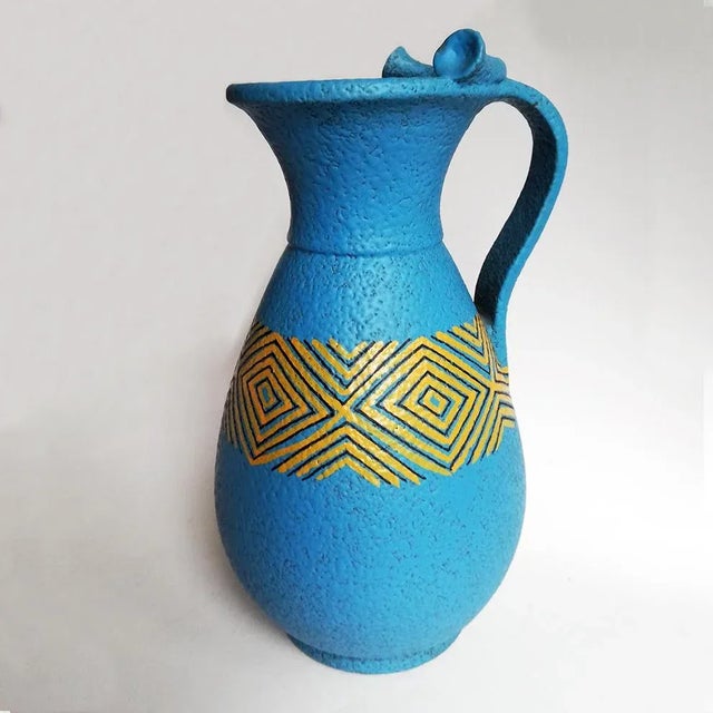 Blue Pitcher Vase from Casucci Chianciano, 1960s For Sale - Image 4 of 8