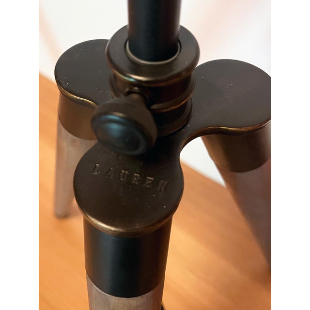 Camel Ralph Lauren Tripod Table Lamps - A Pair For Sale - Image 8 of 10