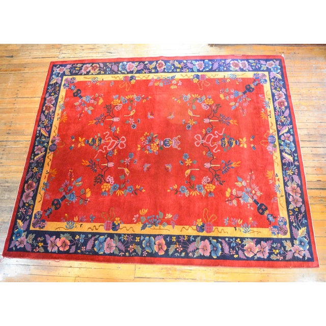 Early 20th Century Chinese Art Deco Rug For Sale - Image 10 of 11
