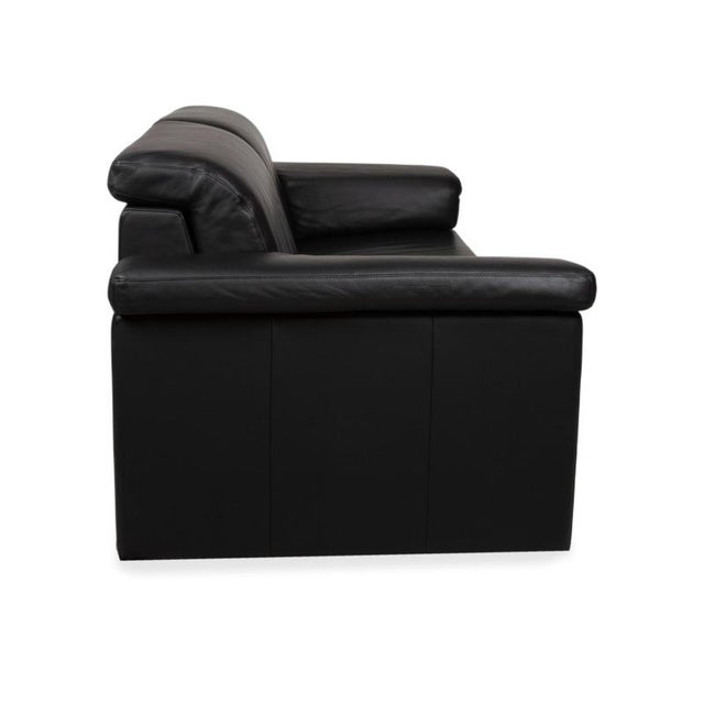 Black 4000 Two-Seater Leather Sofa by Rolf Benz For Sale - Image 8 of 11