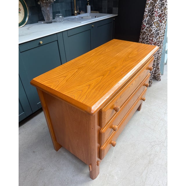 Large Vintage Chest of Drawers in Elm, 1970s For Sale - Image 6 of 18