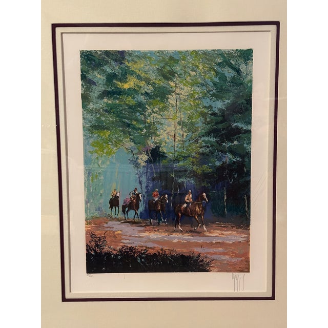 Mark King “Morning Workout” equestrian series, limited edition Serigraph, 230/295, Signed, 34x28 (framed) Includes...