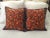 Guatemalan Textile Cushion Cases Orange Pattern a Pair For Sale - Image 4 of 4