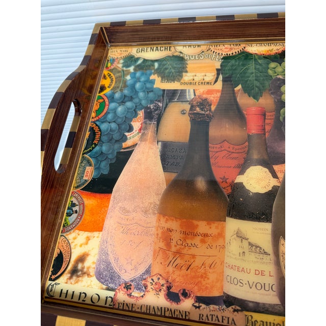 Annie Modica Wine + Cheese Lacquered Tray, Signed For Sale - Image 12 of 12