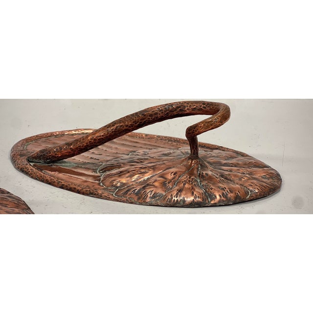Art Nouveau Copper Door Handles, 1920s, Set of 2 For Sale - Image 3 of 13