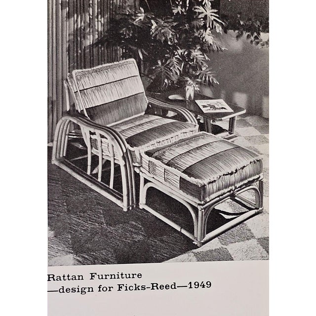 Restored Paul Laszlo Designed Rattan 4-Strand Sectional Settee by by Ficks Reed For Sale - Image 10 of 11