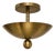 Handmade Brass Scalloped Ceiling Light, Mid-Century Art Deco Hanging Fixture For Sale