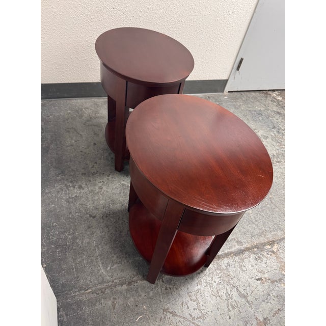 Pottery Barn Valencia Oval Nightstands, Pair For Sale - Image 9 of 12