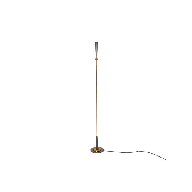 Metal Quasar Floor Lamp in Gilt and Iridescent Metal, 20th Century, from Maison Charles For Sale - Image 7 of 7