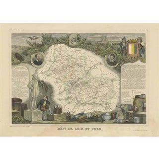 Map of the French Department of Loir-Et-Cher For Sale