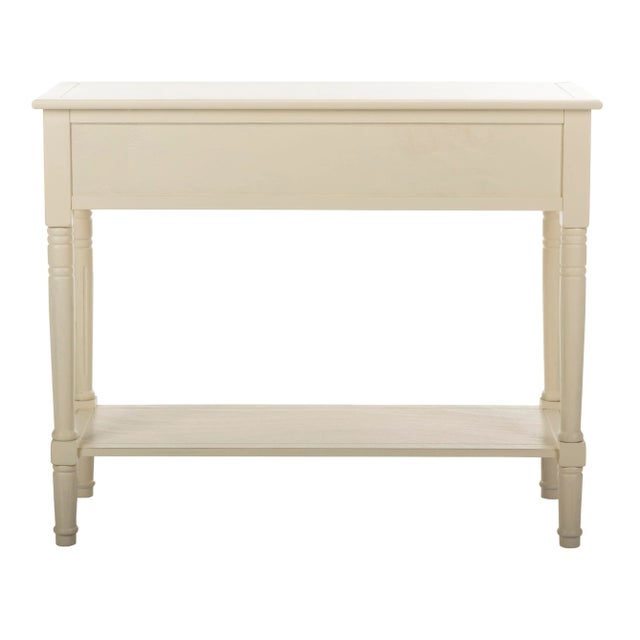 2020s Two Drawer Console in Distressed Cream For Sale - Image 5 of 10