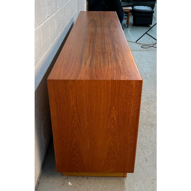 Brown Mid-Century Modern Danish Teak Eight Drawer Dresser For Sale - Image 8 of 15