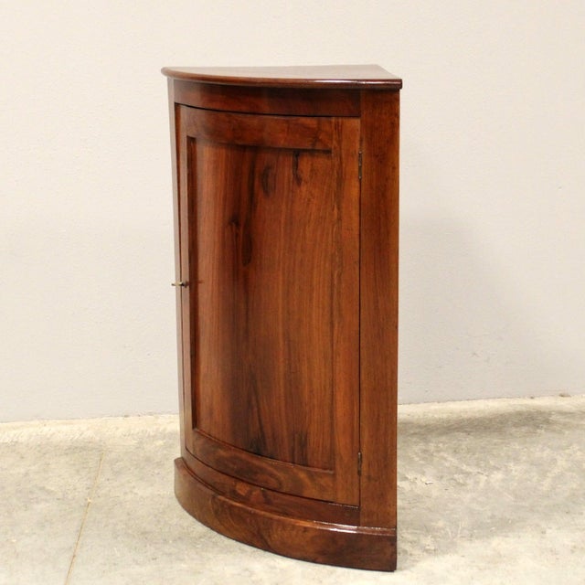 19th Century Italian Corner Bedside Table in Walnut For Sale - Image 5 of 10