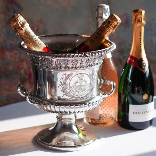 Antique Georgian Regency Silver Wine Cooler by Paul Storr, London, 1810 For Sale - Image 5 of 18