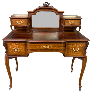 Victorian Inlaid Writing Desk by Jas Shoolbred, 1890