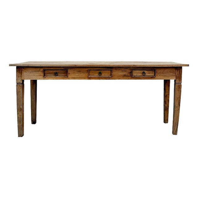 Nadeau Indonesian Solid Wood Antiqued Console Sofa/Entryway Rustic Primitive For Sale
