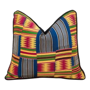 Bonsu Vintage African Kente Pillow Cover
