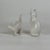 Pair of Vintage French White Tin Glazed Terracotta Cat Figurines With Green Glass Eyes For Sale - Image 9 of 10