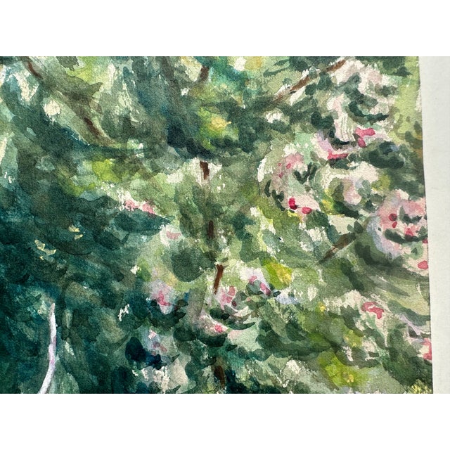 Traditional 1970s Willows Above Corfe Brook Painting For Sale - Image 3 of 9