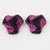 Richard Kerr Richard Kerr Jeweled Clip Earrings Black and Fuchsia For Sale - Image 4 of 9