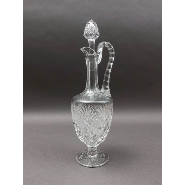 Mid 20th Century St. Louis France Florence Pineapple Cut Crystal Wine Decanter With Stopper For Sale In Miami - Image 6 of 10