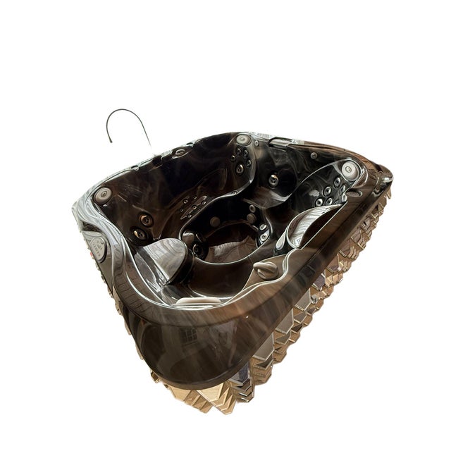 Vintage French Mirrored Spa Installation by Jean-Rémy Couradette, 2003 For Sale - Image 3 of 6