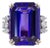 12cts Statement Tanzanite Ring with Natural Diamond Accents in 14k Gold Em 16x12mm, Size 6.75 For Sale