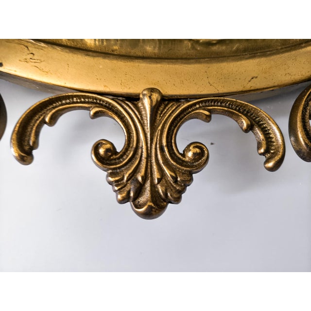 Mid-Century Modern Ornate Textured Glass Flush Mount, 1960s For Sale - Image 6 of 18