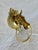 Traditional Mid 20th Century Brass Horse Head Equestrian Towel Holder Ring For Sale - Image 3 of 12