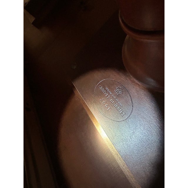 An exceptional Georgian or Regency style solid cherry Henkel Harris Dining table. Unique scalloped shape. Purchased new in...