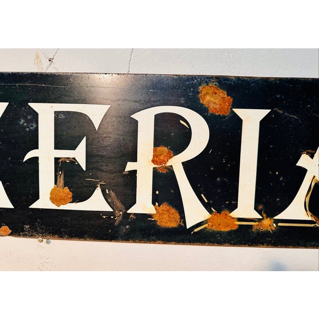 Vintage Pizzeria Sign in Iron, 1930s For Sale - Image 4 of 5