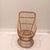 Vintage Wicker and Bamboo Bucket Chair Comes With a Black Cushion For Sale - Image 4 of 18