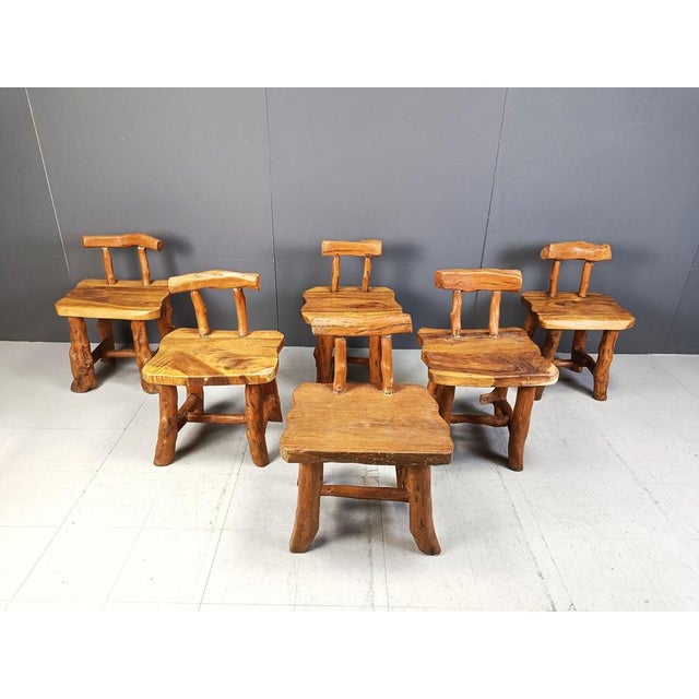 Brutalist Brutalist Dining Chairs, 1960s, Set of 6 For Sale - Image 3 of 12