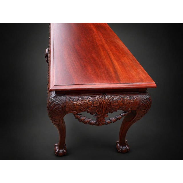 Antique Irish Mahogany Serving Table For Sale - Image 15 of 17