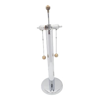 Sonneman for Kovacs Chrome Modernist Bauhaus Table Lamp Dangles 1975 For Sale